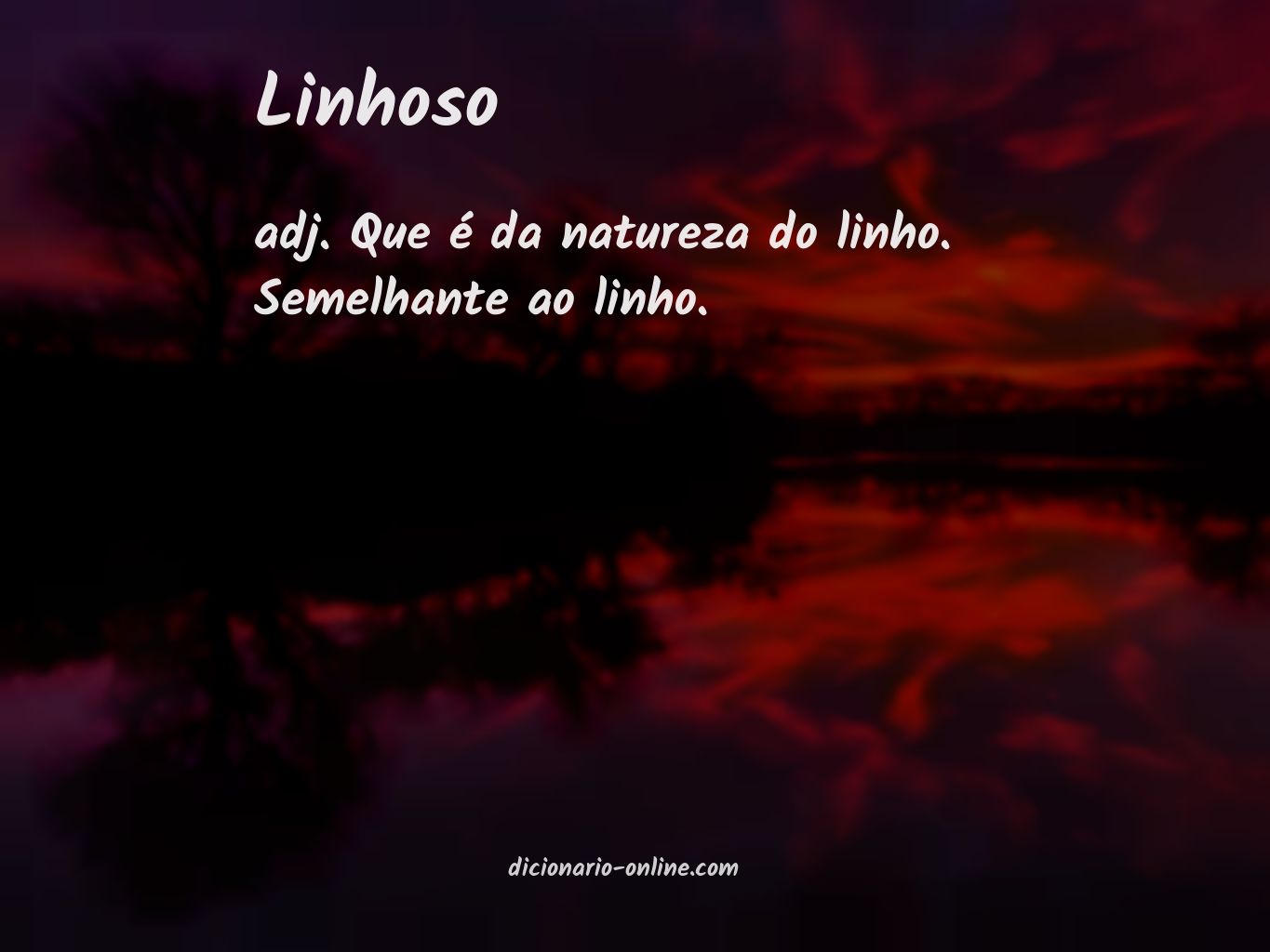 Significado de linhoso