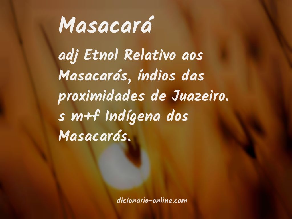 Significado de masacará