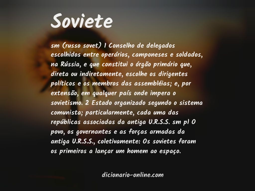 Significado de soviete
