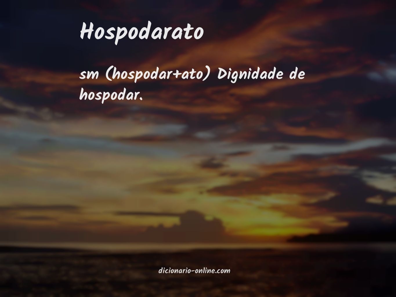 Significado de hospodarato