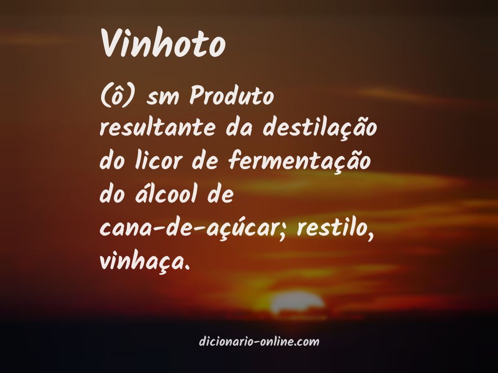 Significado de vinhoto