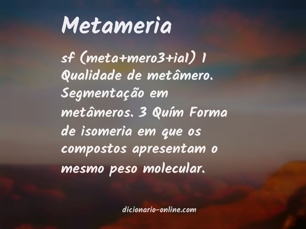 Significado de metameria