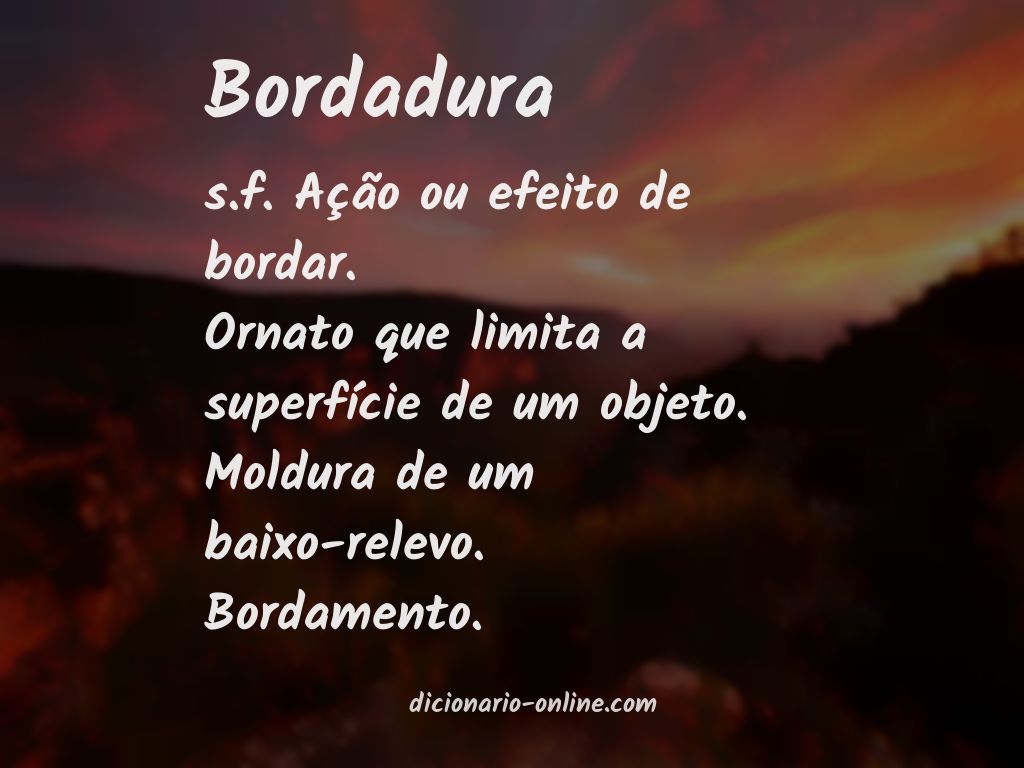 Significado de bordadura