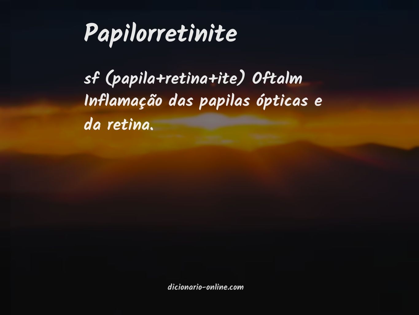 Significado de papilorretinite