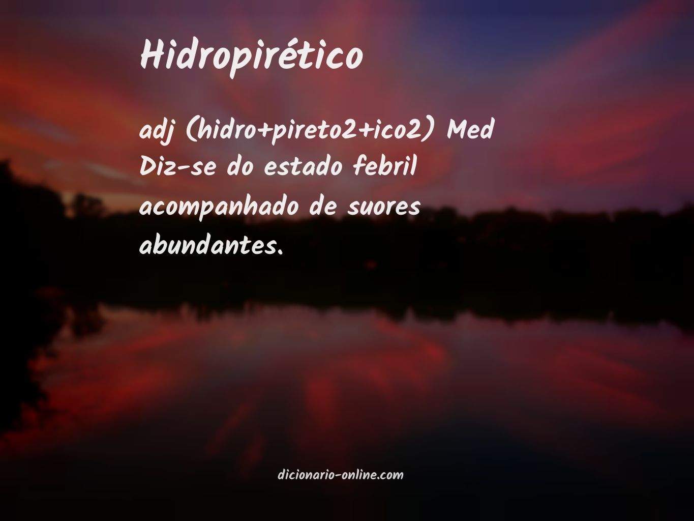 Significado de hidropirético