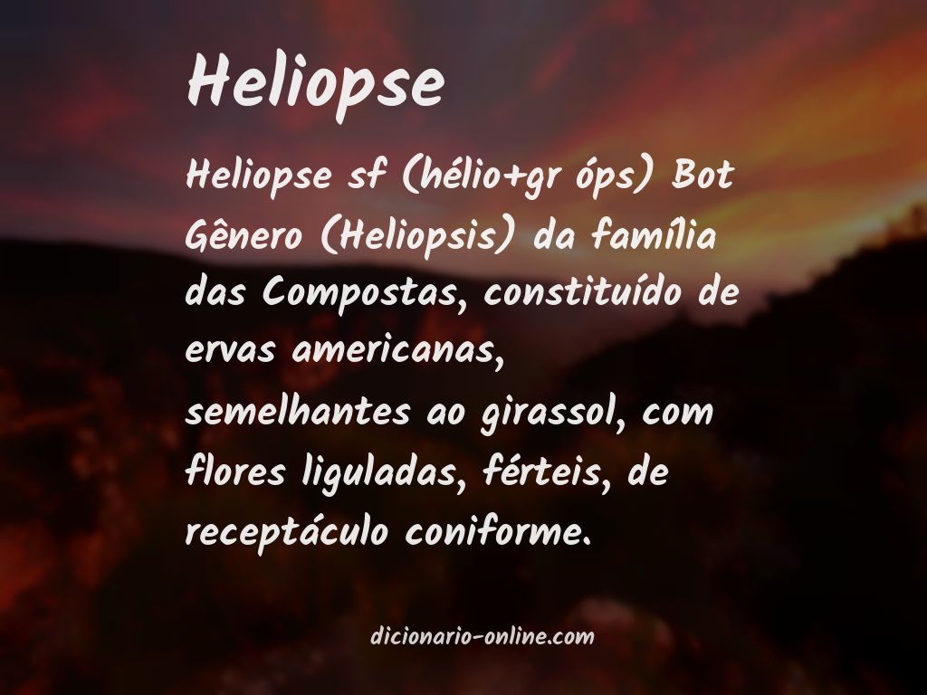 Significado de heliopse