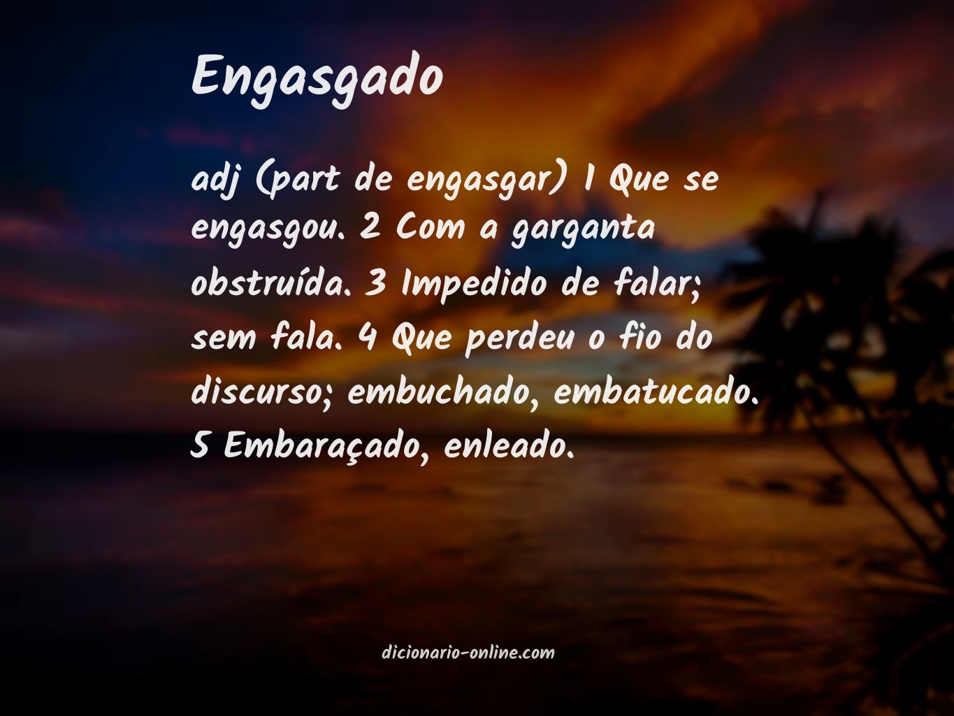 Significado de engasgado