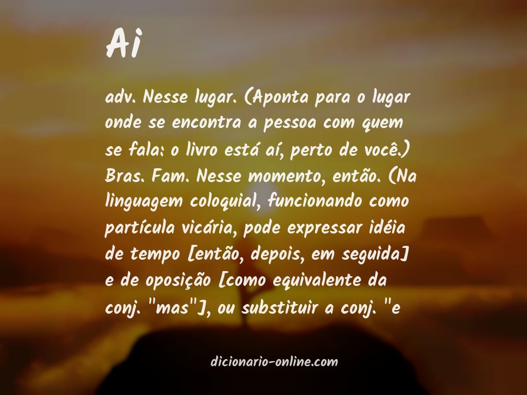 Significado de ai