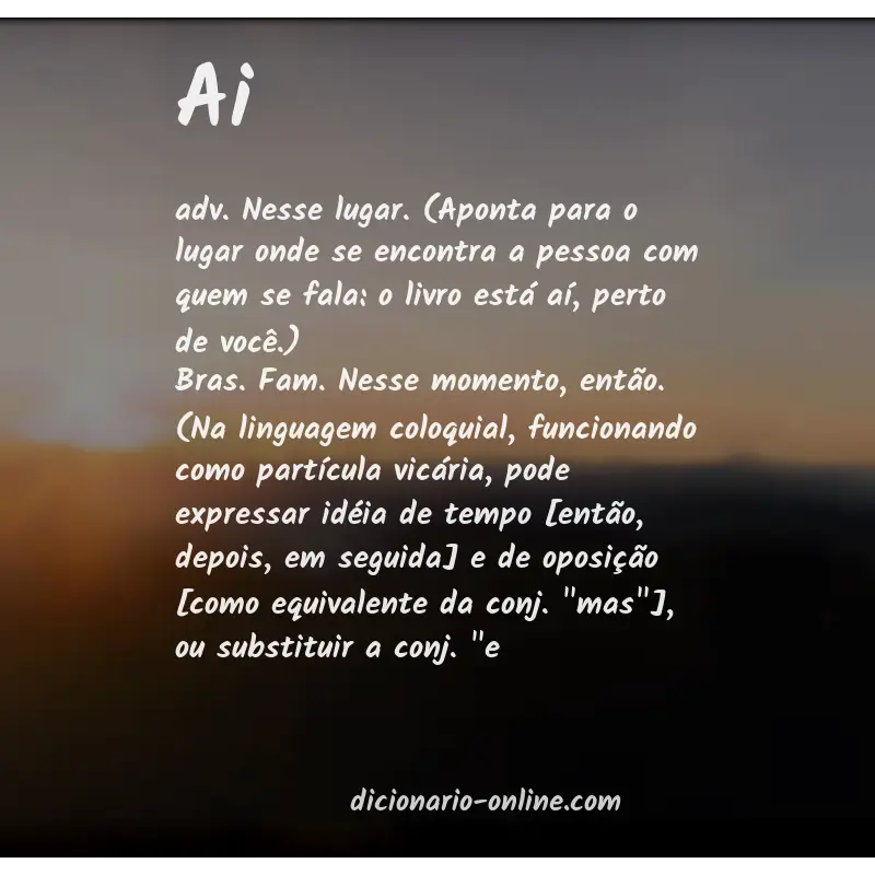 Significado de ai