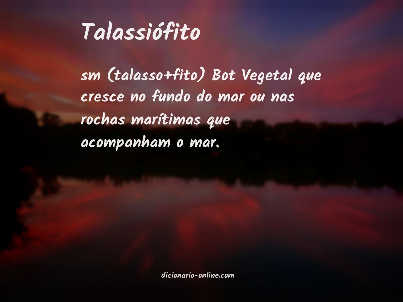 Significado de talassiófito