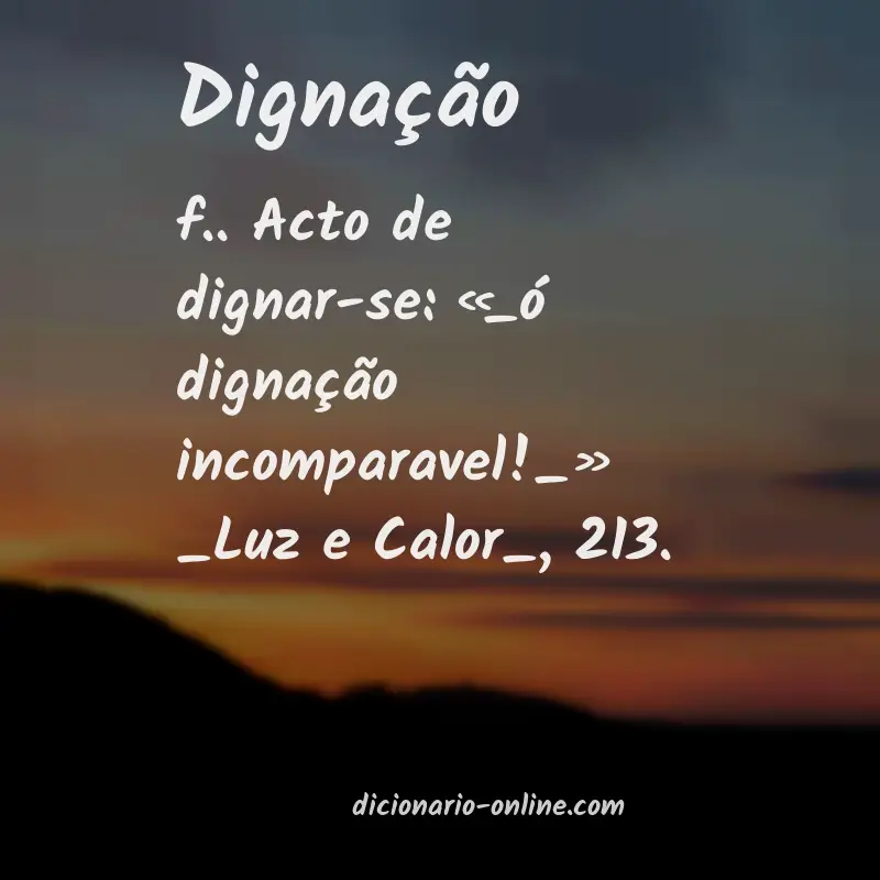 Significado de dignação