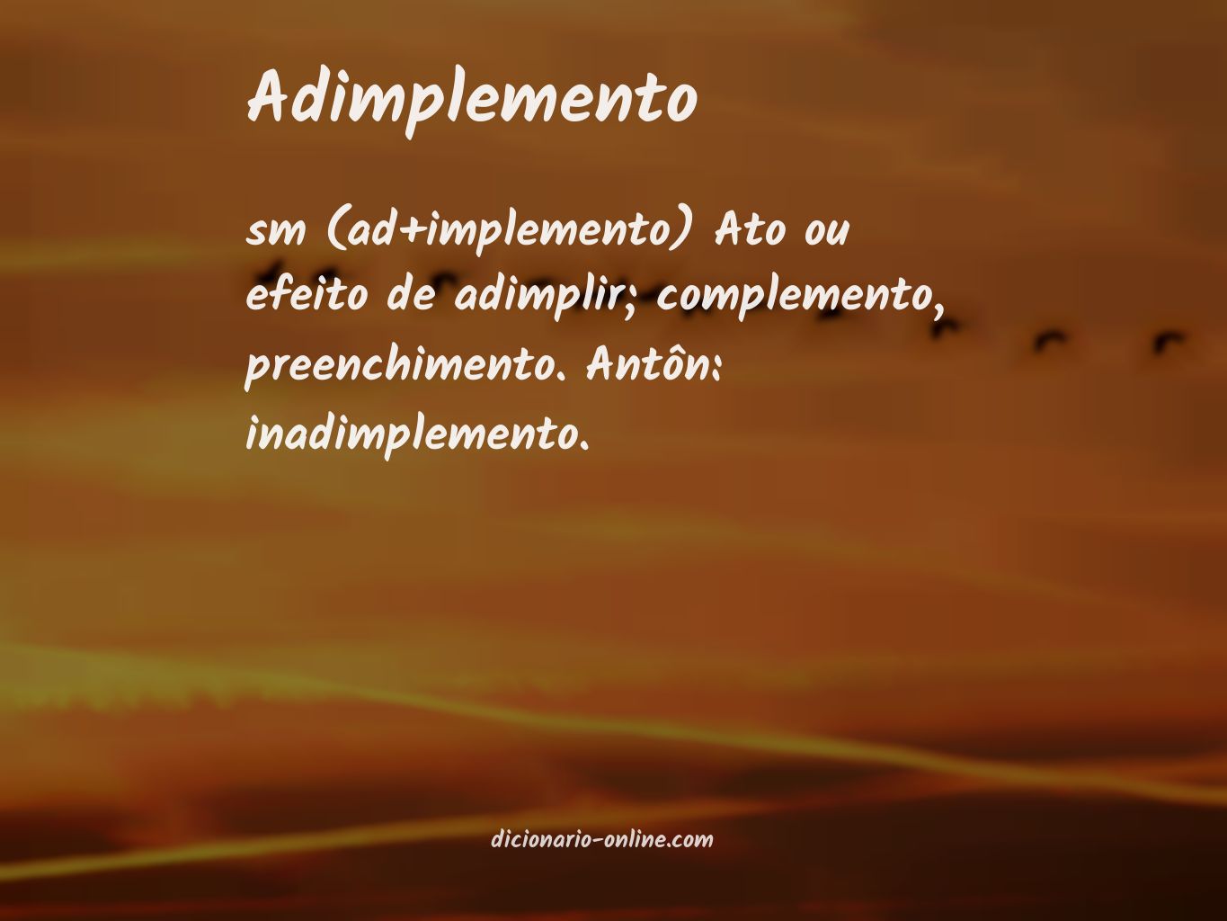 Significado de adimplemento