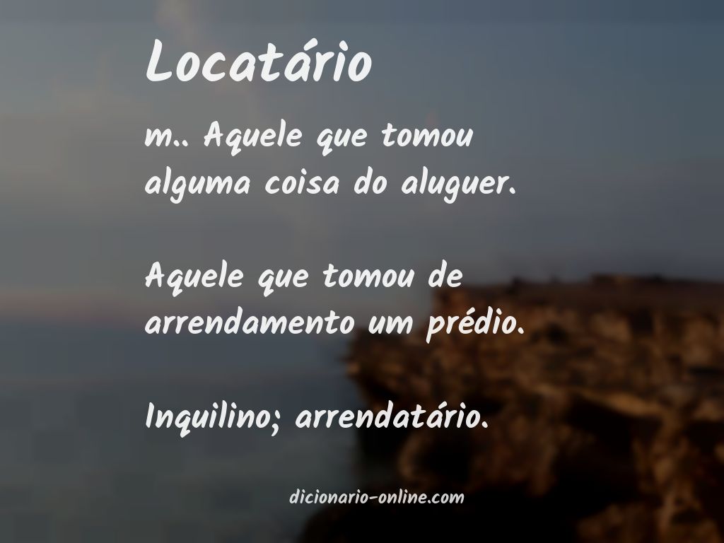 Significado de locatário