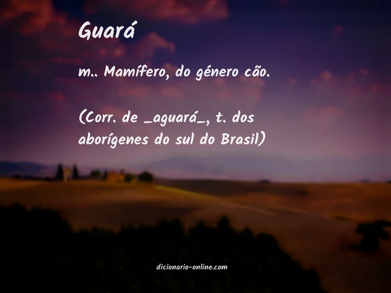 Significado de guará