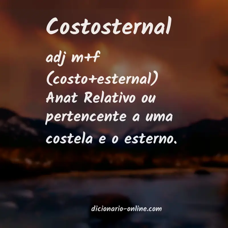 Significado de costosternal