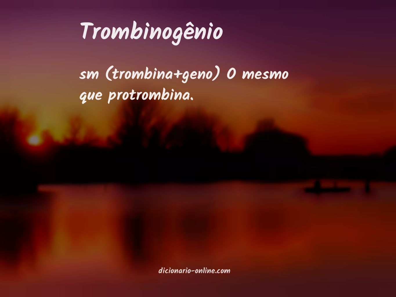 Significado de trombinogênio