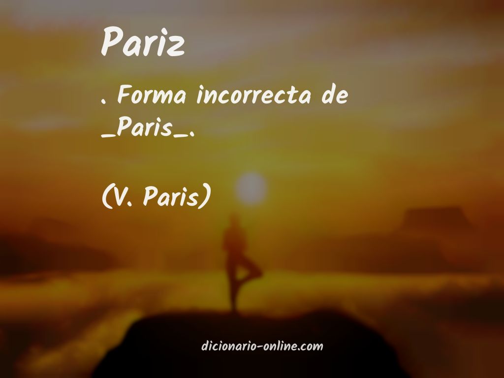 Significado de pariz