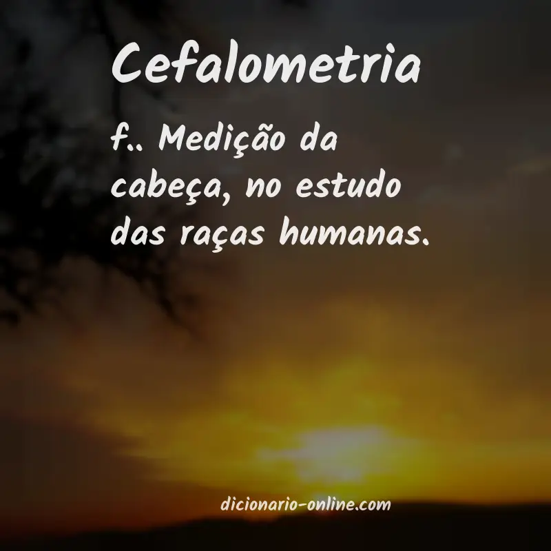 Significado de cefalometria