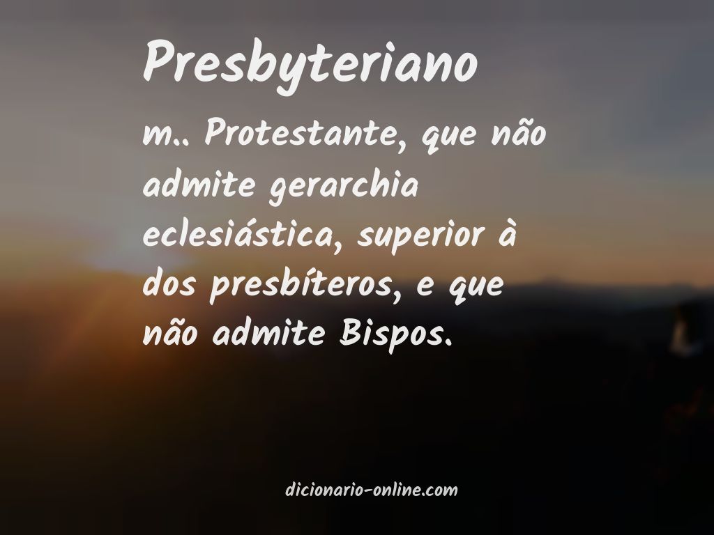 Significado de presbyteriano