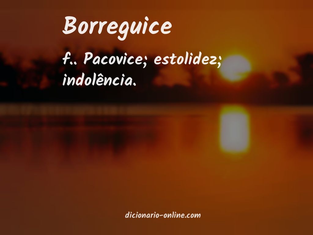 Significado de borreguice