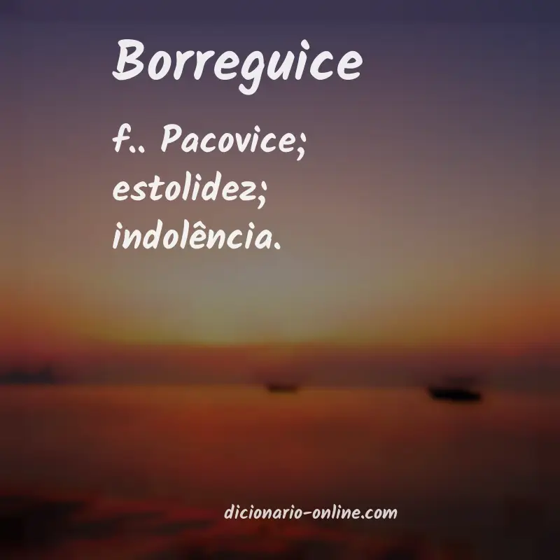 Significado de borreguice