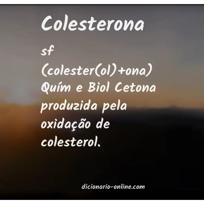 Significado de colesterona