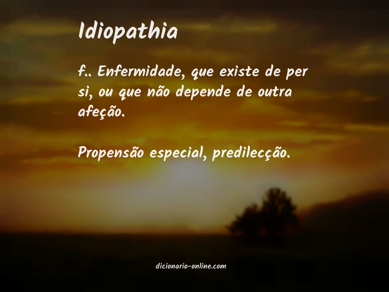 Significado de idiopathia