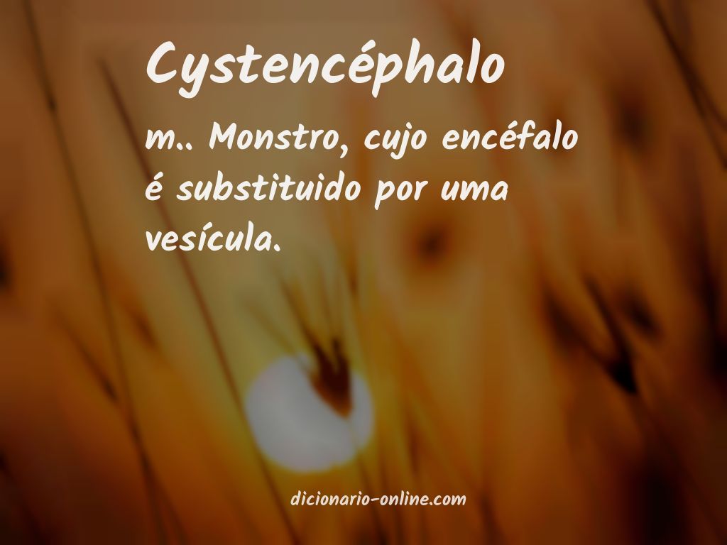 Significado de cystencéphalo