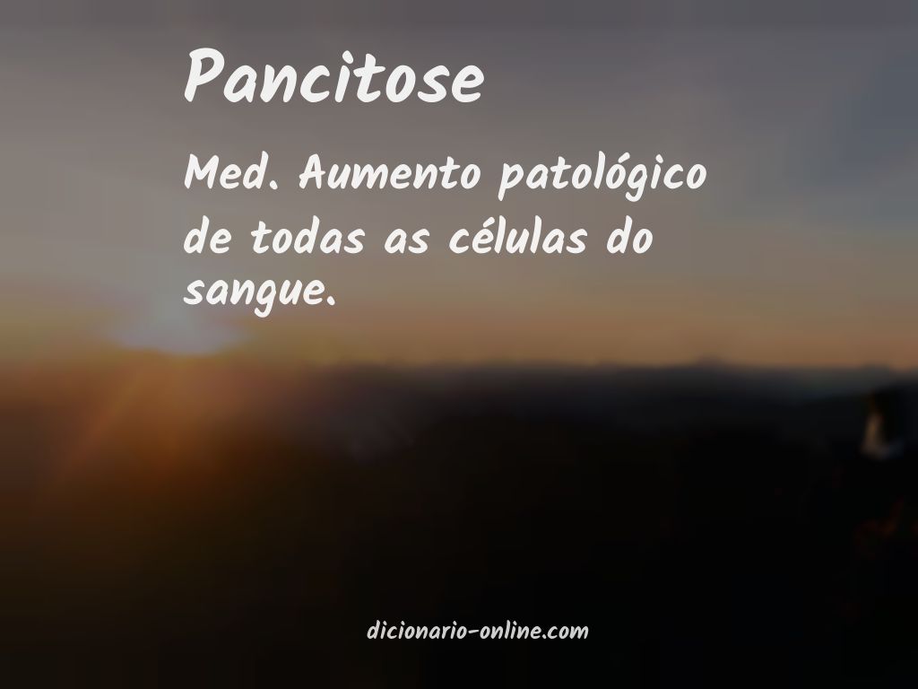 Significado de pancitose