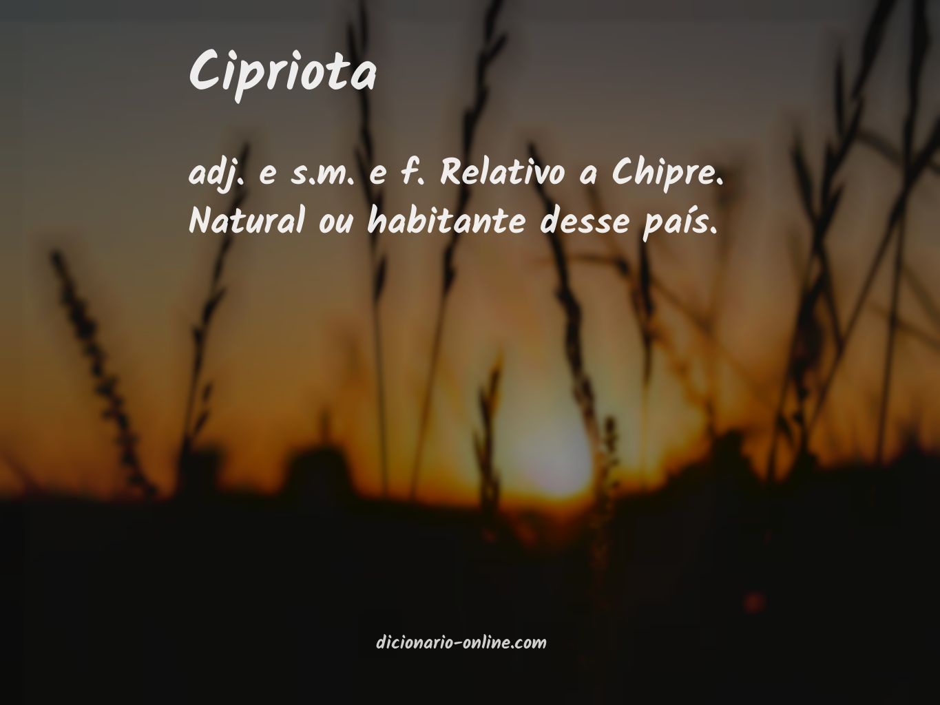 Significado de cipriota