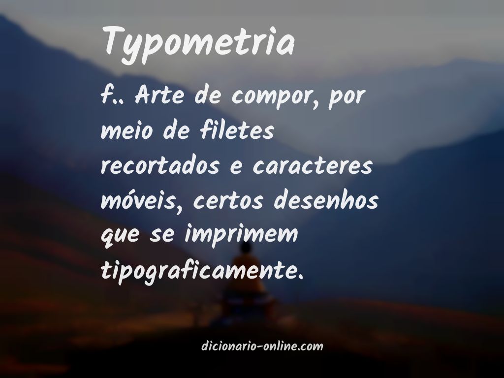 Significado de typometria