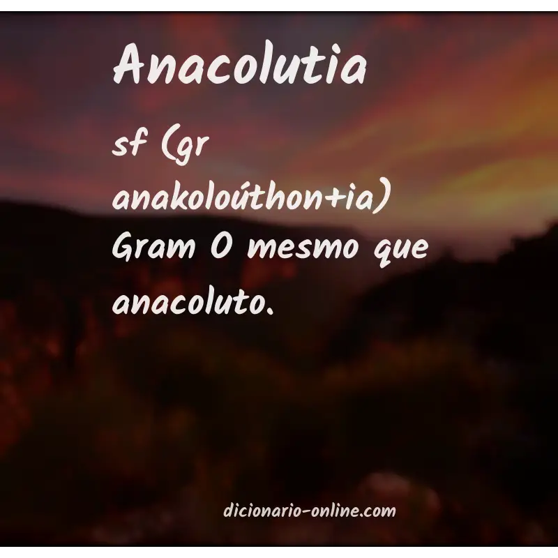 Significado de anacolutia