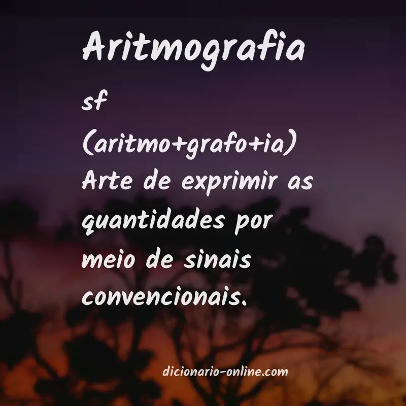 Significado de aritmografia