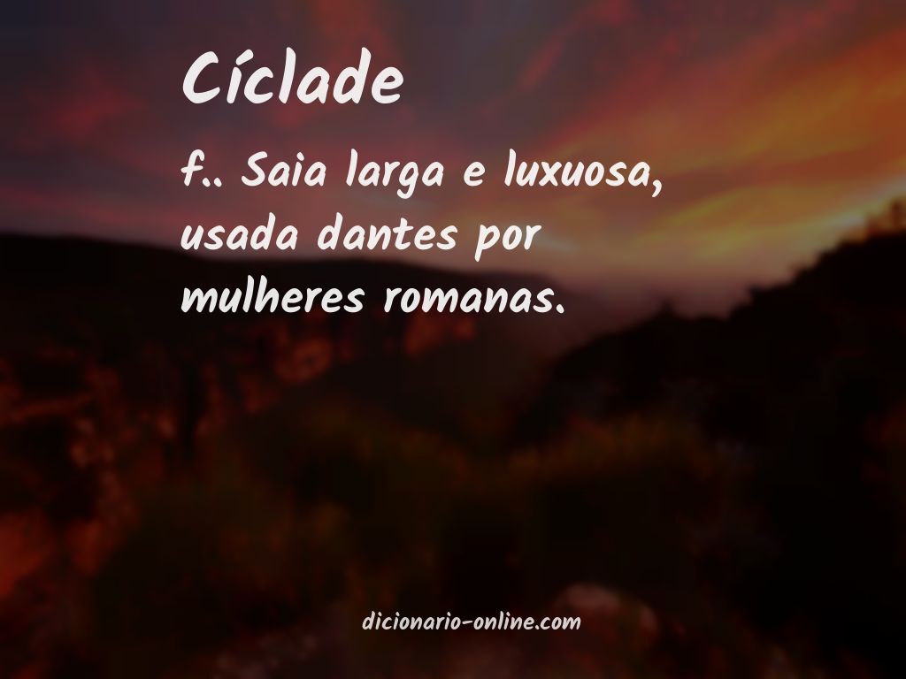 Significado de cíclade