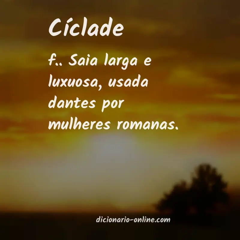 Significado de cíclade