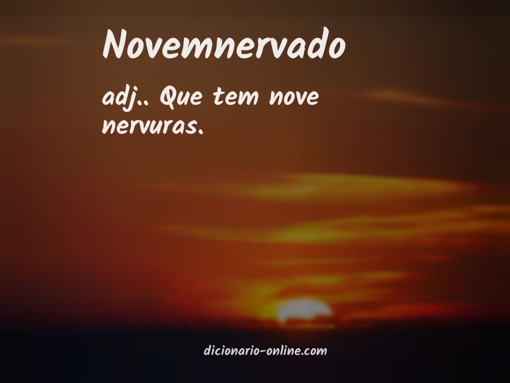 Significado de novemnervado