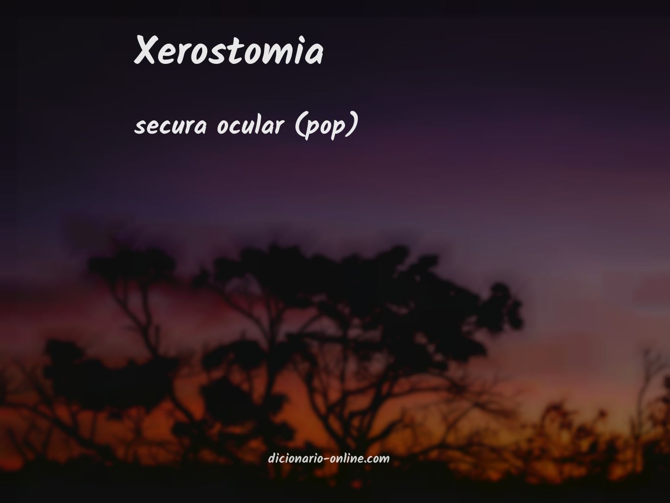 Significado de xerostomia