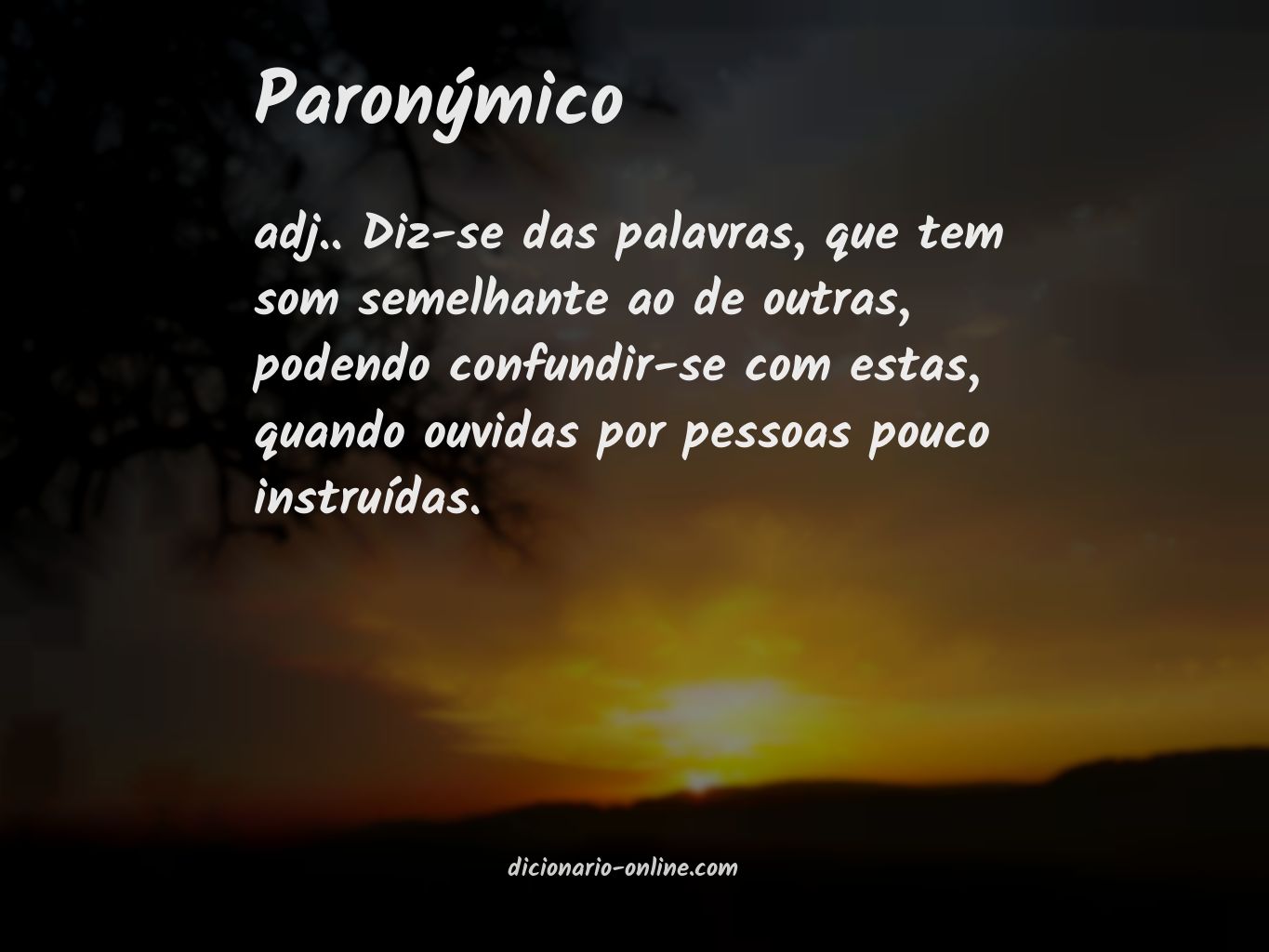 Significado de paronýmico