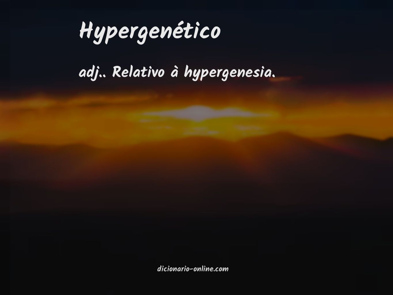 Significado de hypergenético
