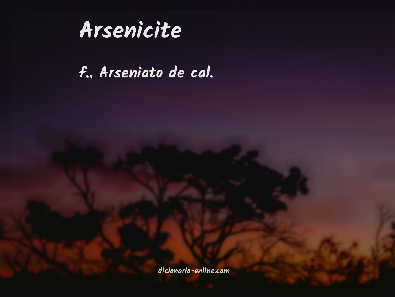 Significado de arsenicite