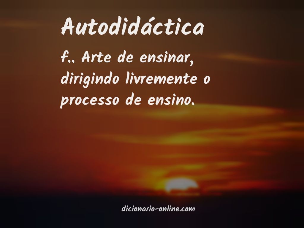 Significado de autodidáctica