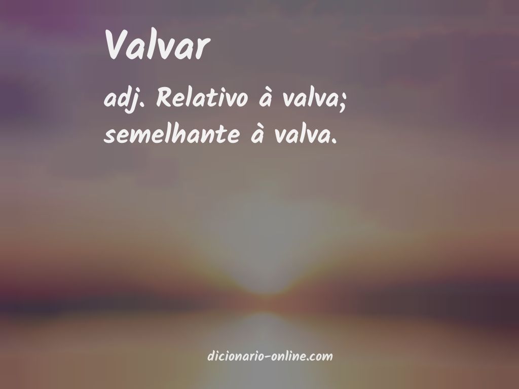 Significado de valvar