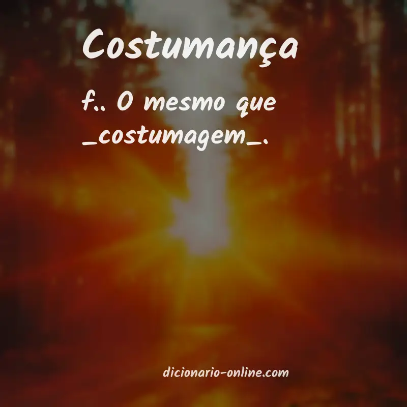 Significado de costumança