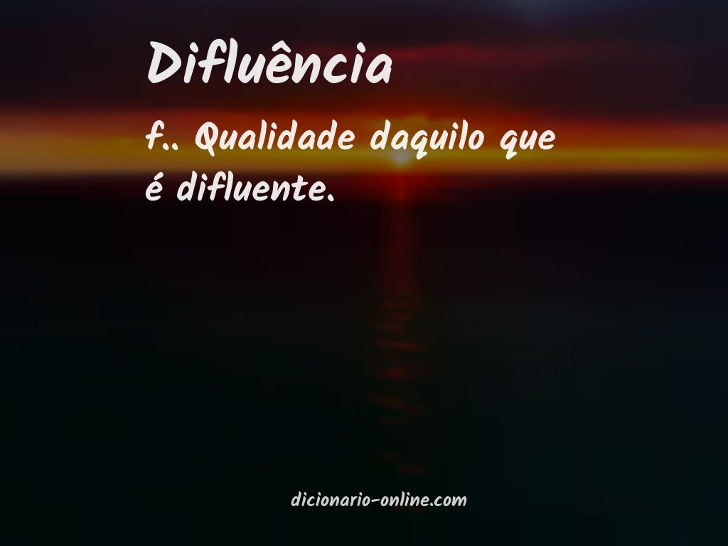 Significado de difluência