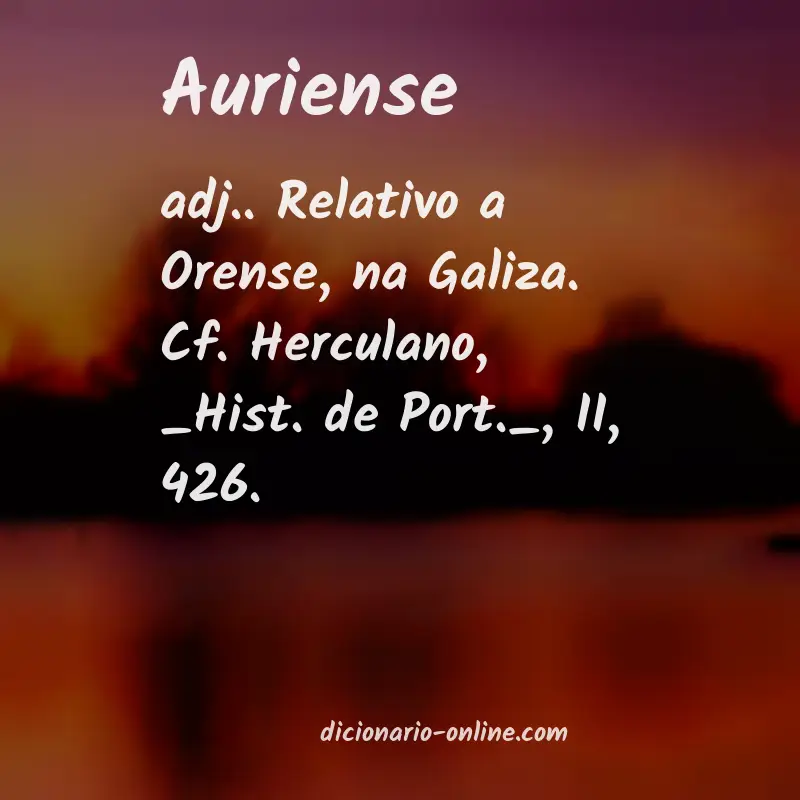 Significado de auriense