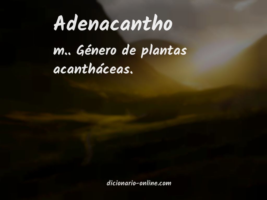 Significado de adenacantho