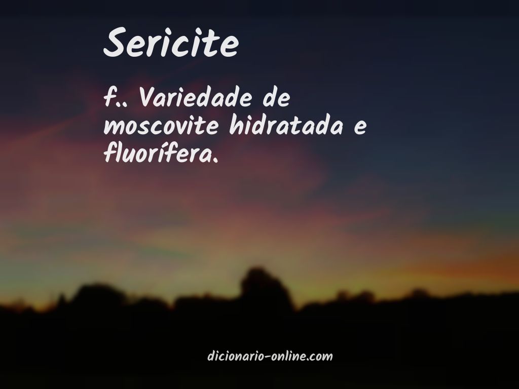 Significado de sericite