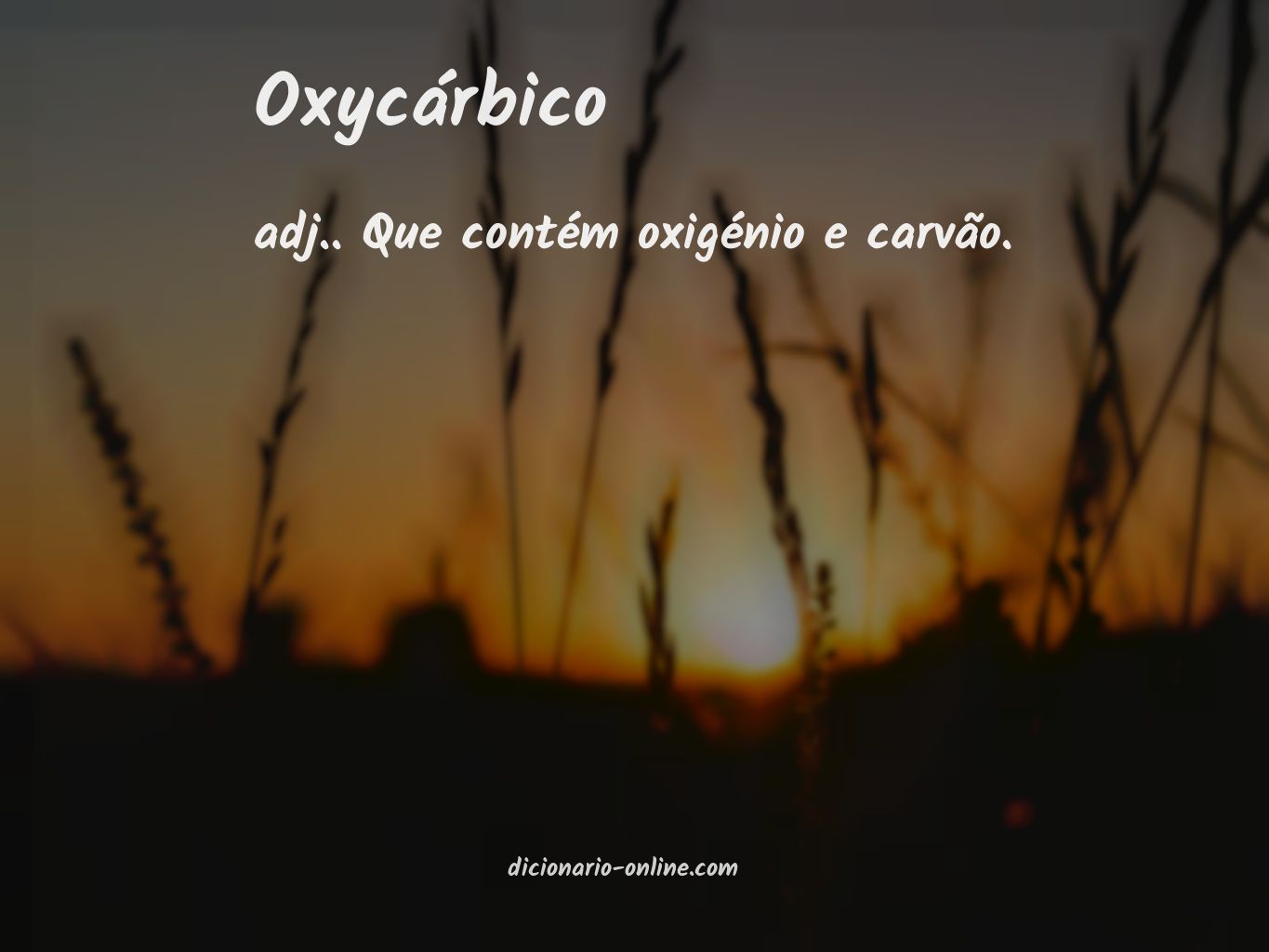 Significado de oxycárbico