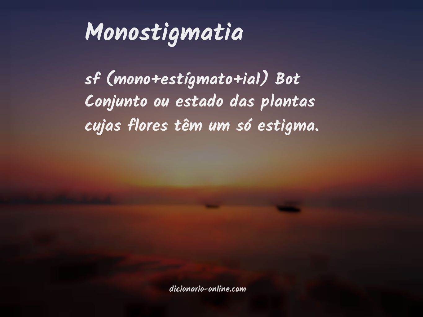 Significado de monostigmatia