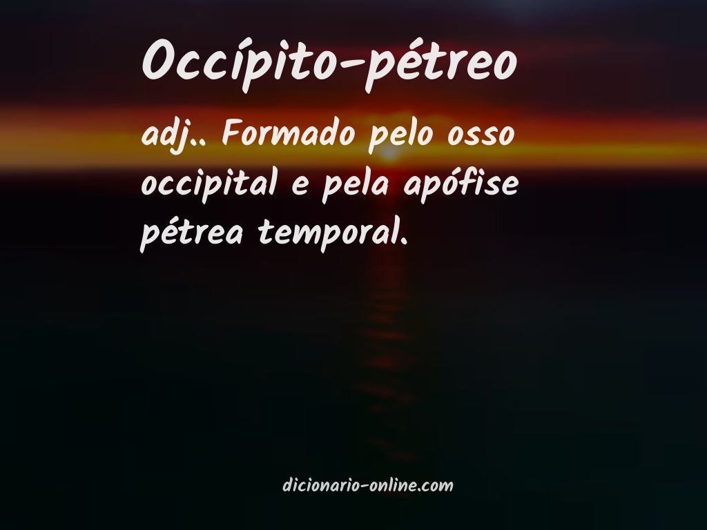 Significado de occípito-pétreo